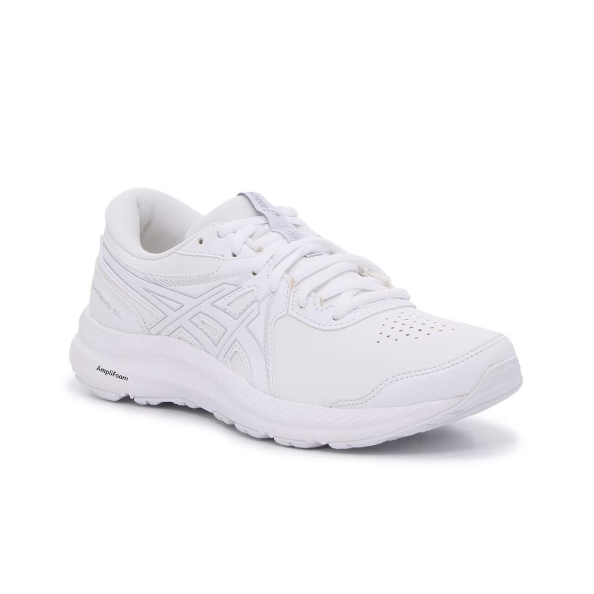 Womens Asics Contend White Fabric Walking Shoes