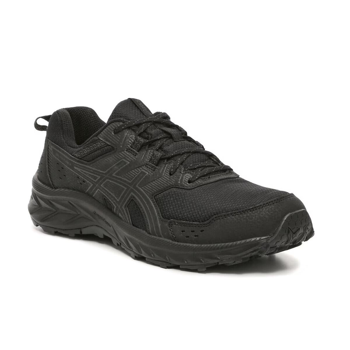 Mens Asics Gel Venture 9 Black Mesh Running Shoes - Black