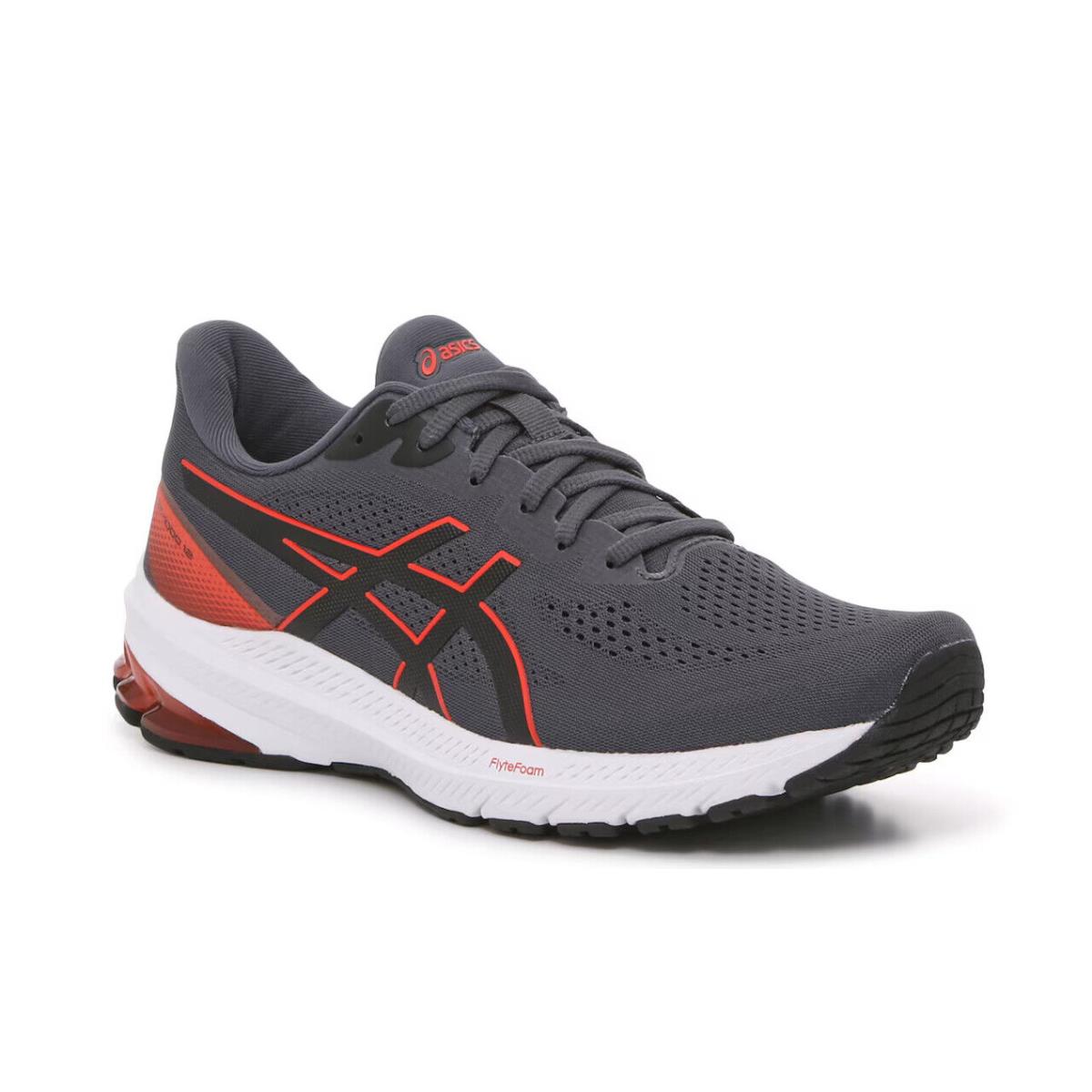 Mens Asics GT-1000 12 Grey Red Mesh Running Shoes