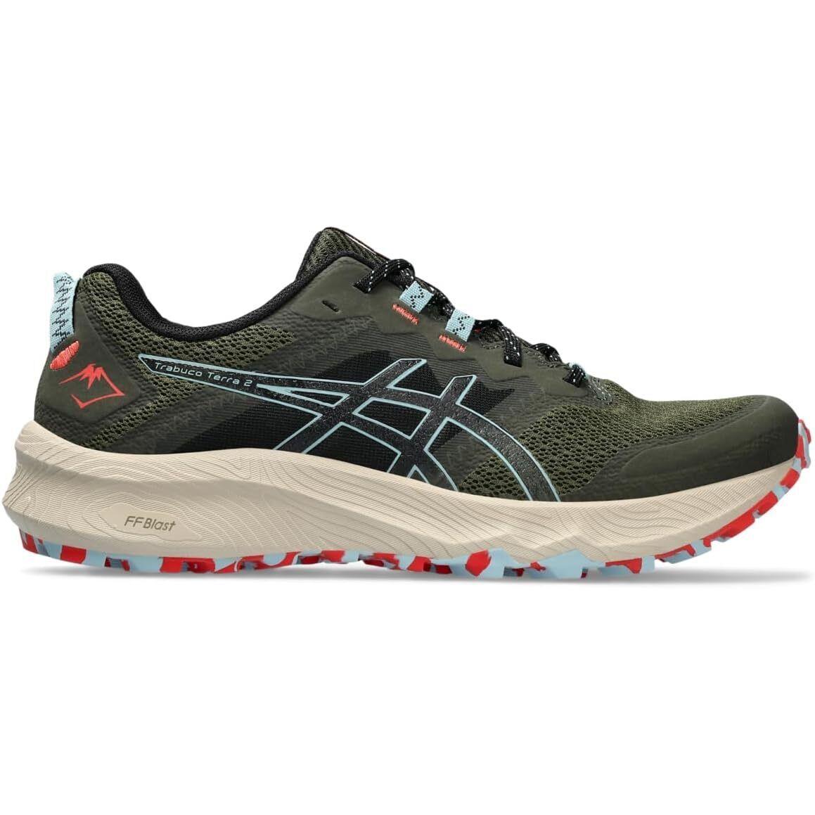 Asics Men`s Trabuco Terra 2 Running Shoe - Smog Green/Smoke Blue