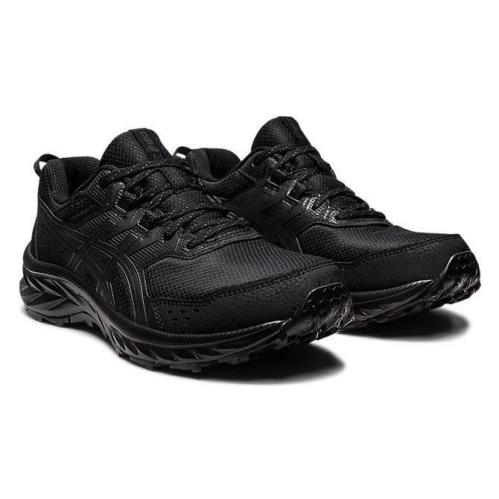 Asics Women`s Lightweight Breathable Trail Running Sneakers Medium Wide Black