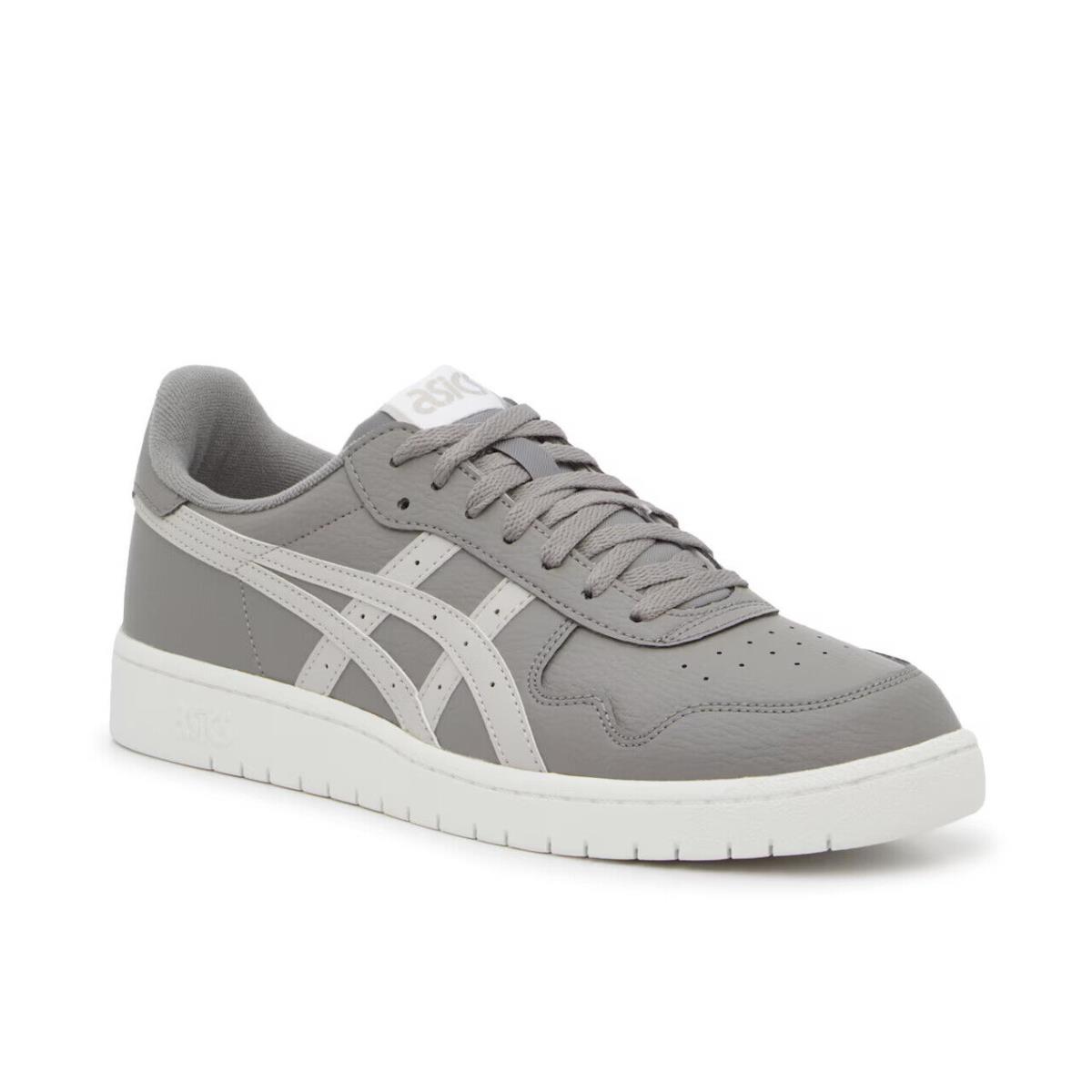 Mens Asics Japan S Grey Leather Sneaker Shoes - Gray