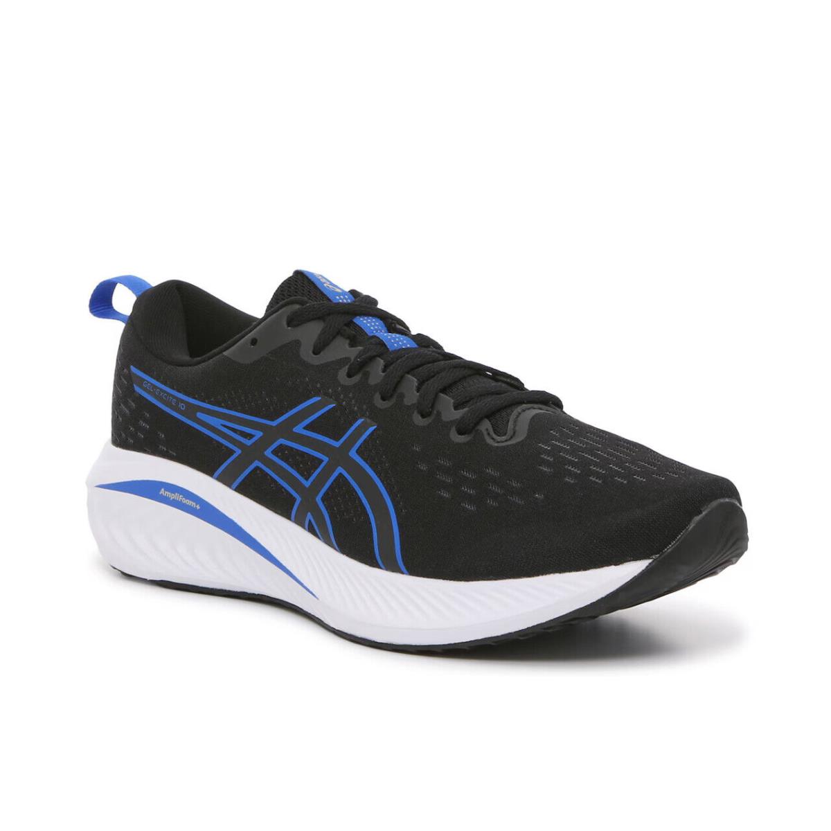 Mens Asics Gel-excite 10 Black Illusion Blue Mesh Running Shoes