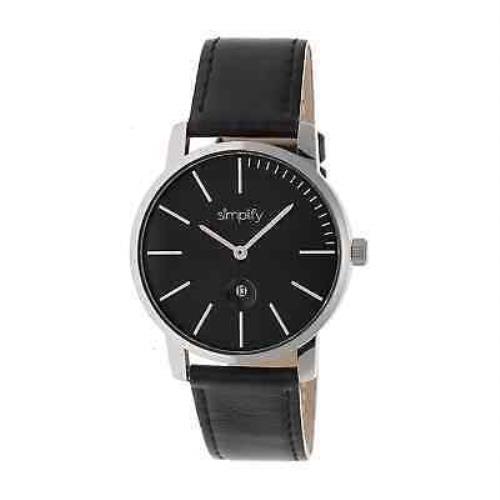 Simplify The 4700 Black Dial Black Leather Watch SIM4702
