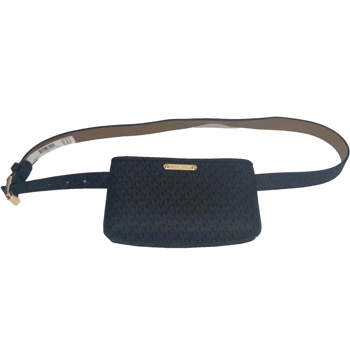 Michael Kors Belt Bag Black Dark Gray Logo Fanny Pack L/xl