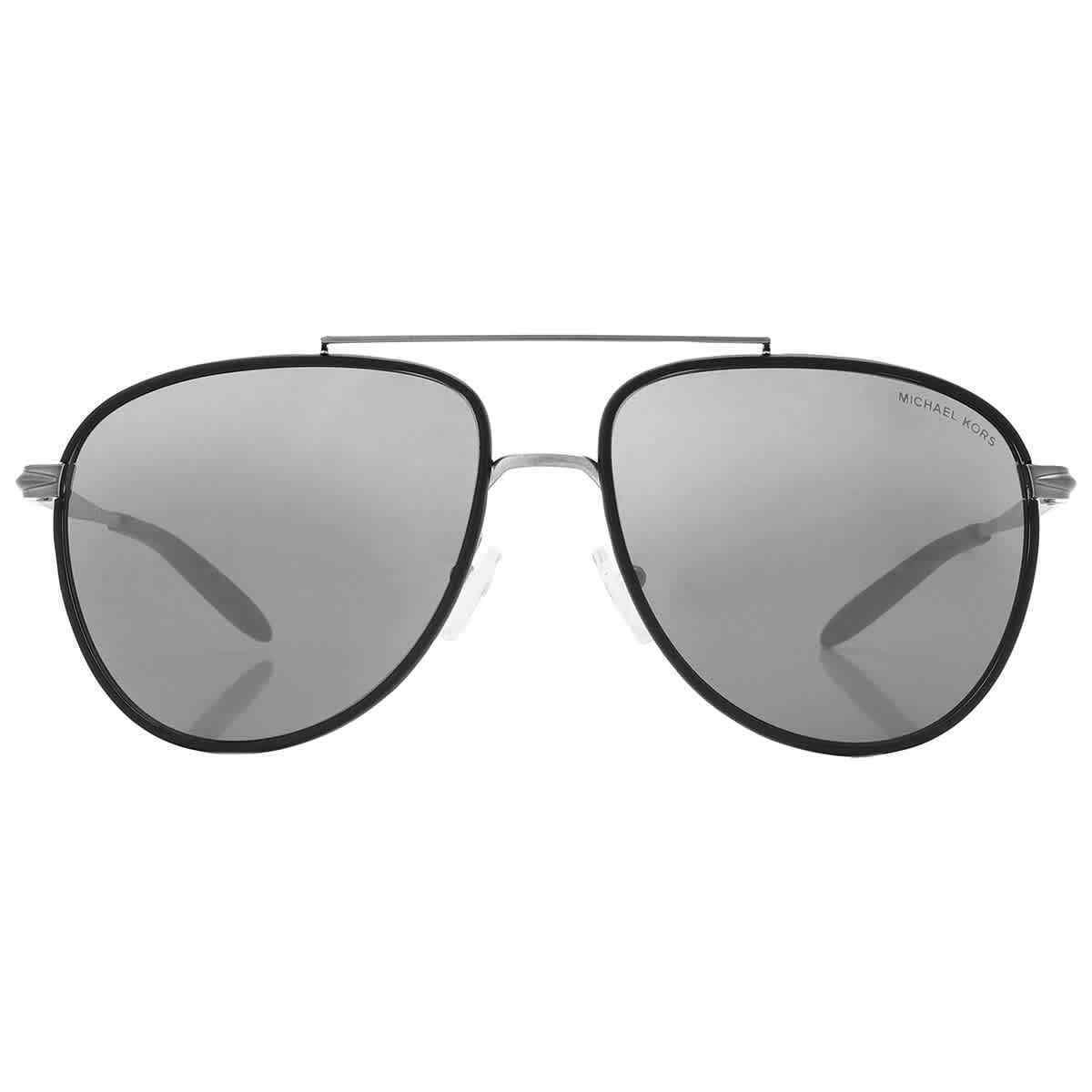 Michael Kors Saxon Mirror Grey Pilot Men`s Sunglasses MK1132J 10236V 59