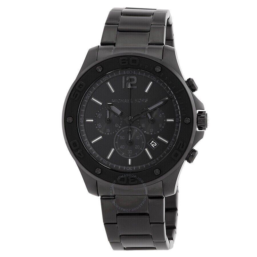 Michael Kors MK9069 Black Chronograph Dial Black Stainless Bracelet Mens Watch