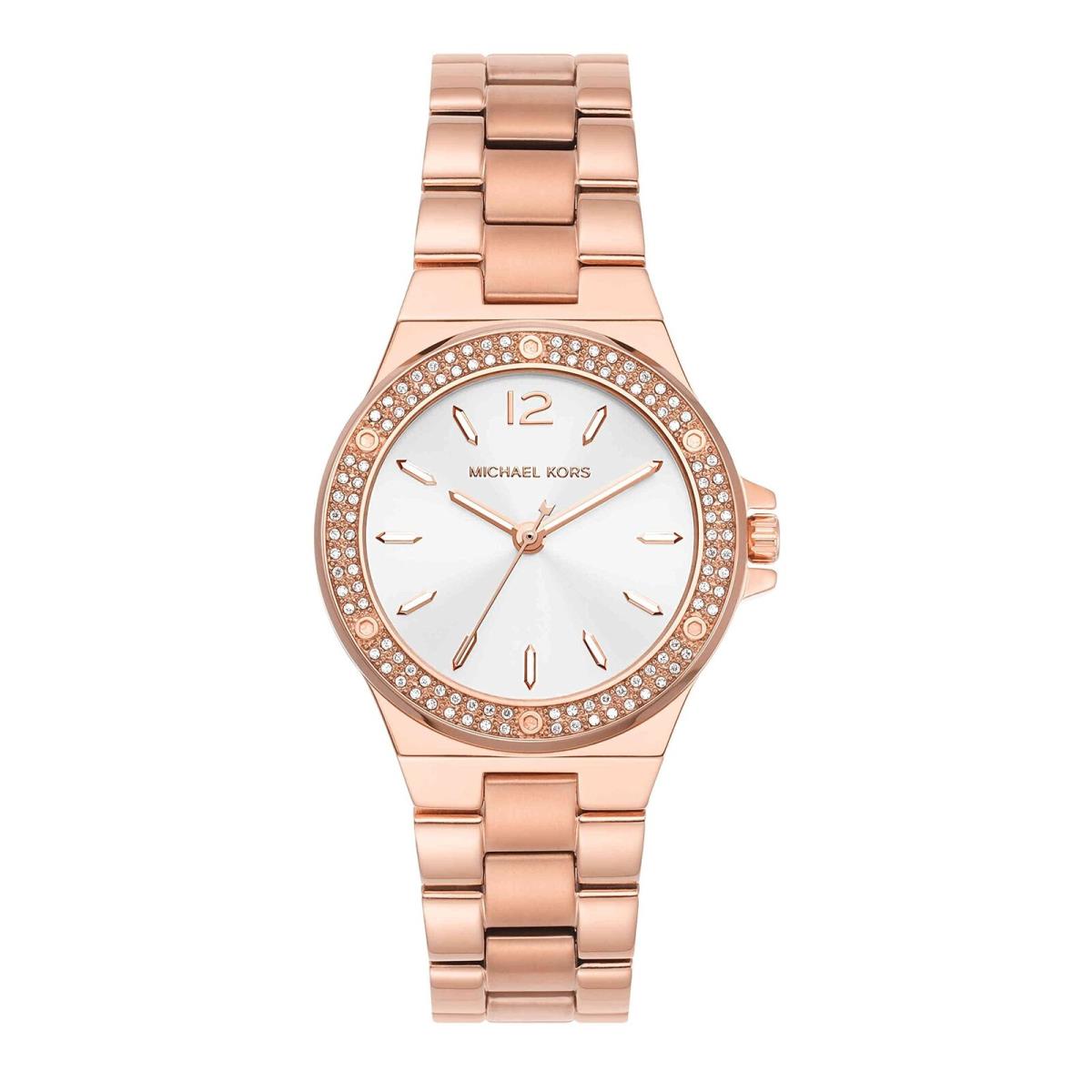 Michael Kors Lennox Three-hand Rose Gold-tone Stainless Womens Watch MK7279