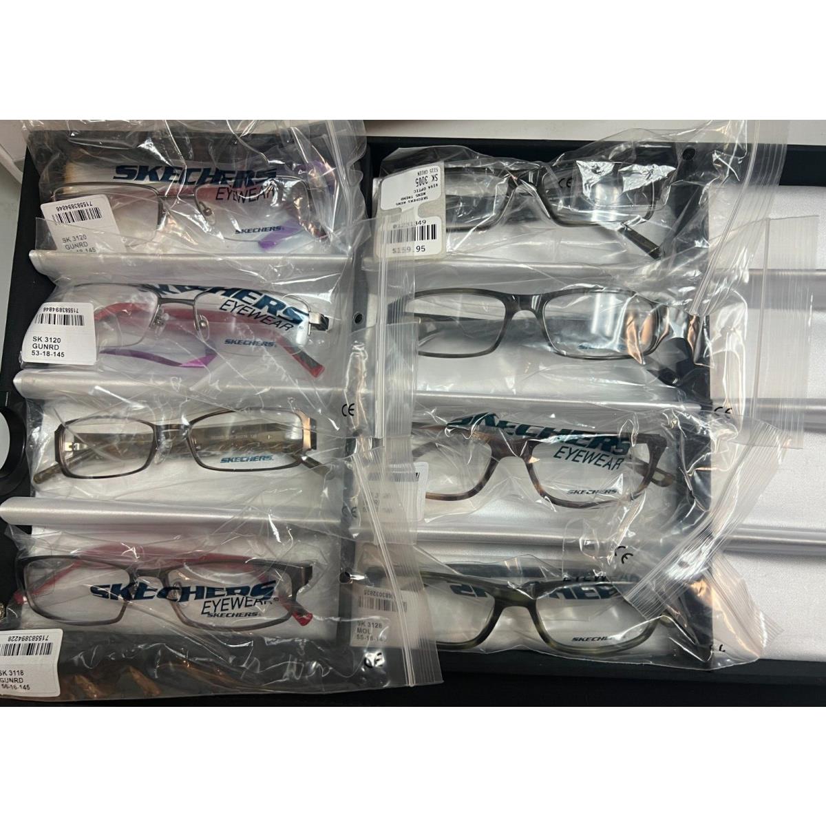 8 Skechers Eyeglasses Optical Frames Wholesale Lot Mixed Colors NO Cases