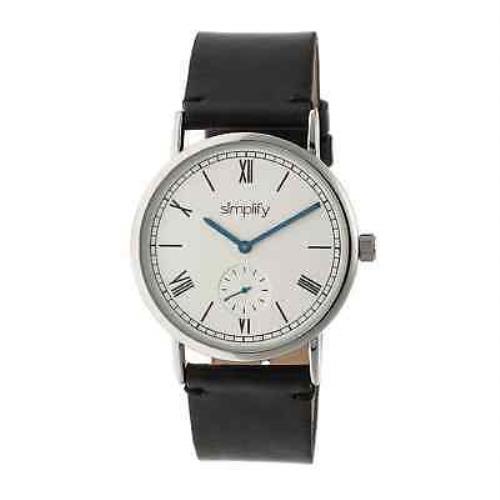 Simplify The 5100 Silver Dial Black Leather Watch SIM5101