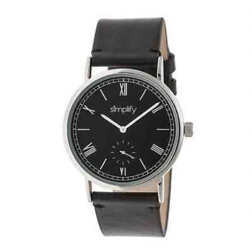 Simplify The 5100 Black Dial Black Leather Watch SIM5102