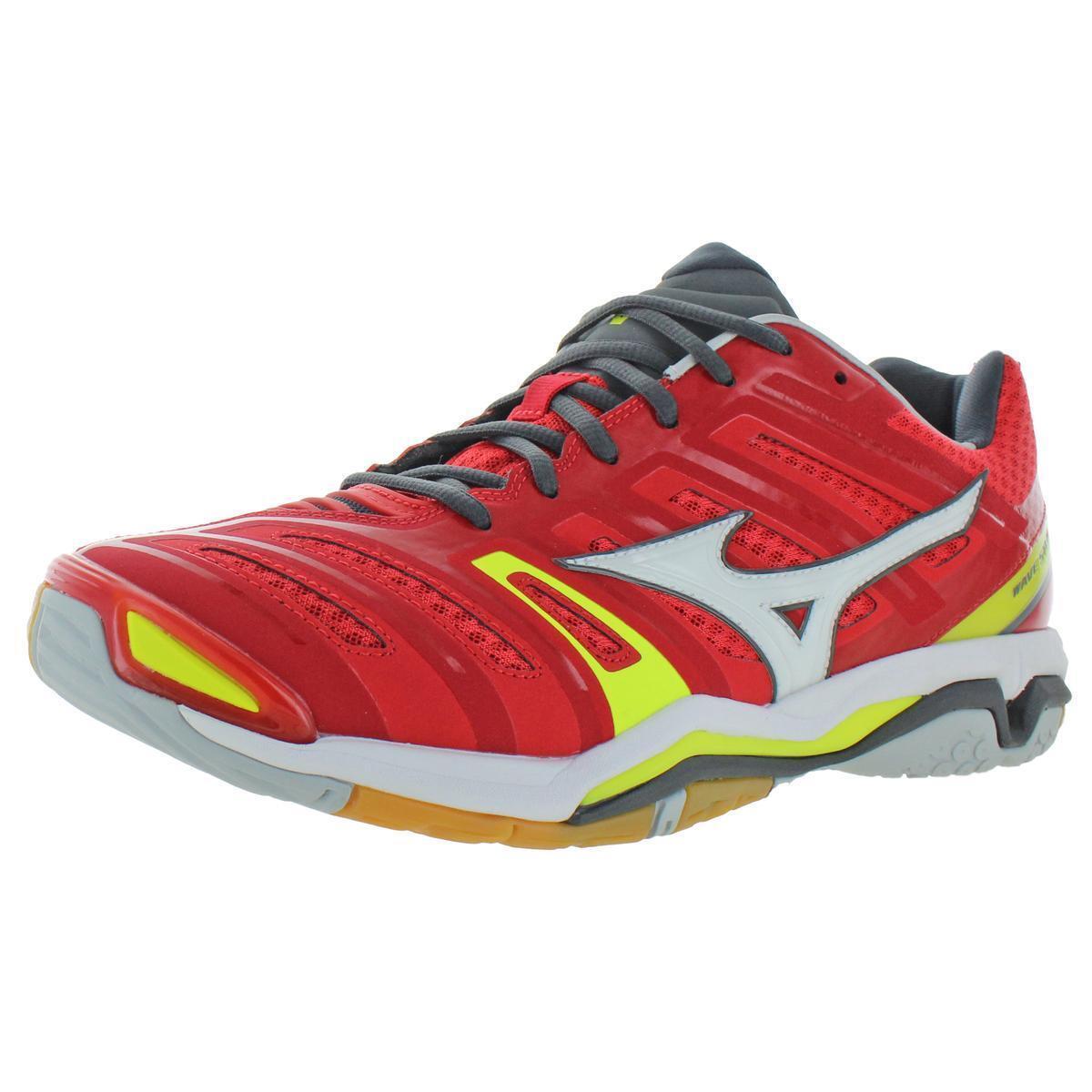 Mizuno Mens Wave Stealth 4 Red Athletic Shoes Sneakers 12 Medium D Bhfo 3014