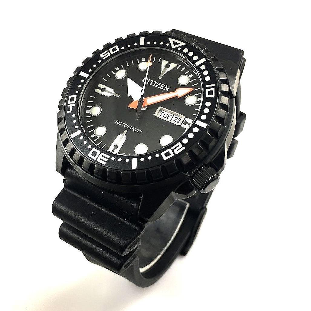 Men`s Citizen Automatic Black Diver`s Watch NH8385-11E