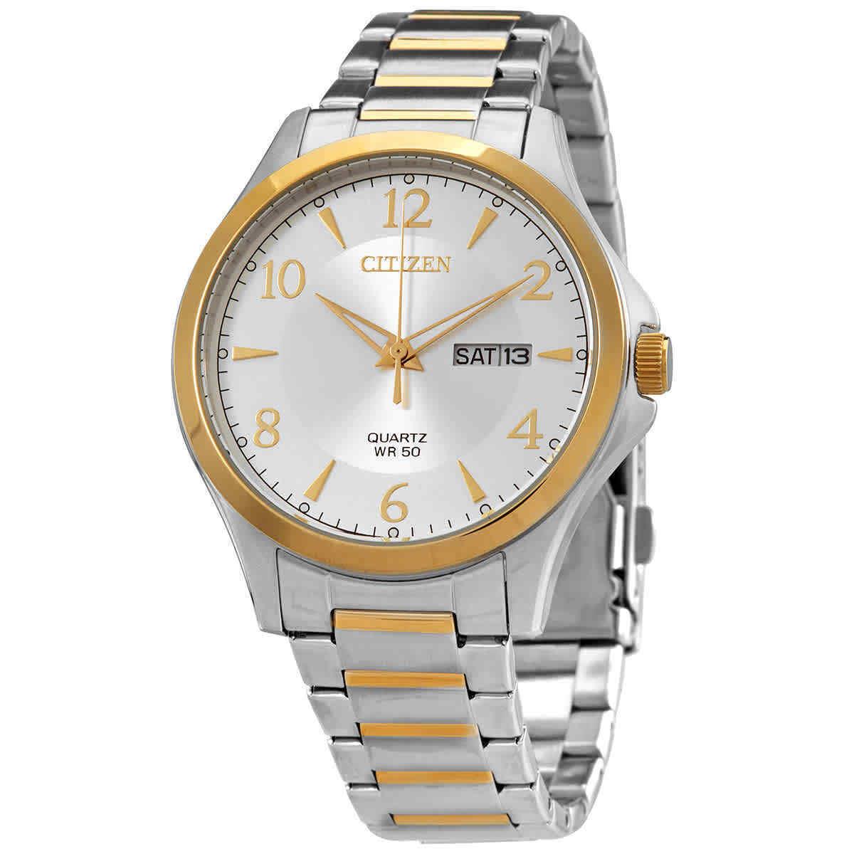 Citizen Quartz Silver Dial Two-tone Men`s Watch BF2005-54A