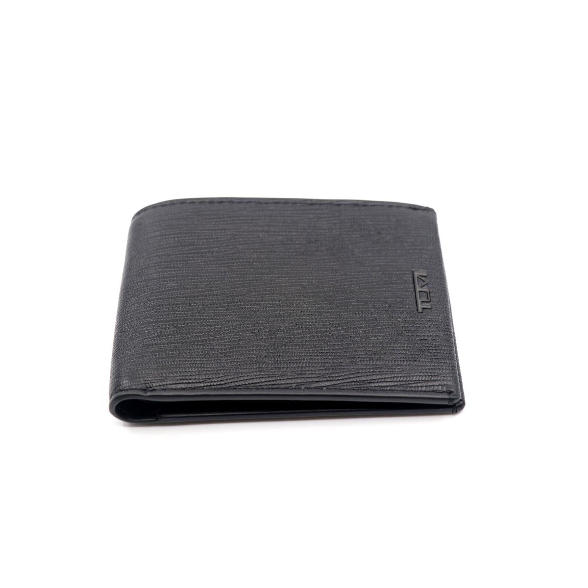 Tumi Nassau Slg Double Bifold Mens Wallet - Black Embrossed