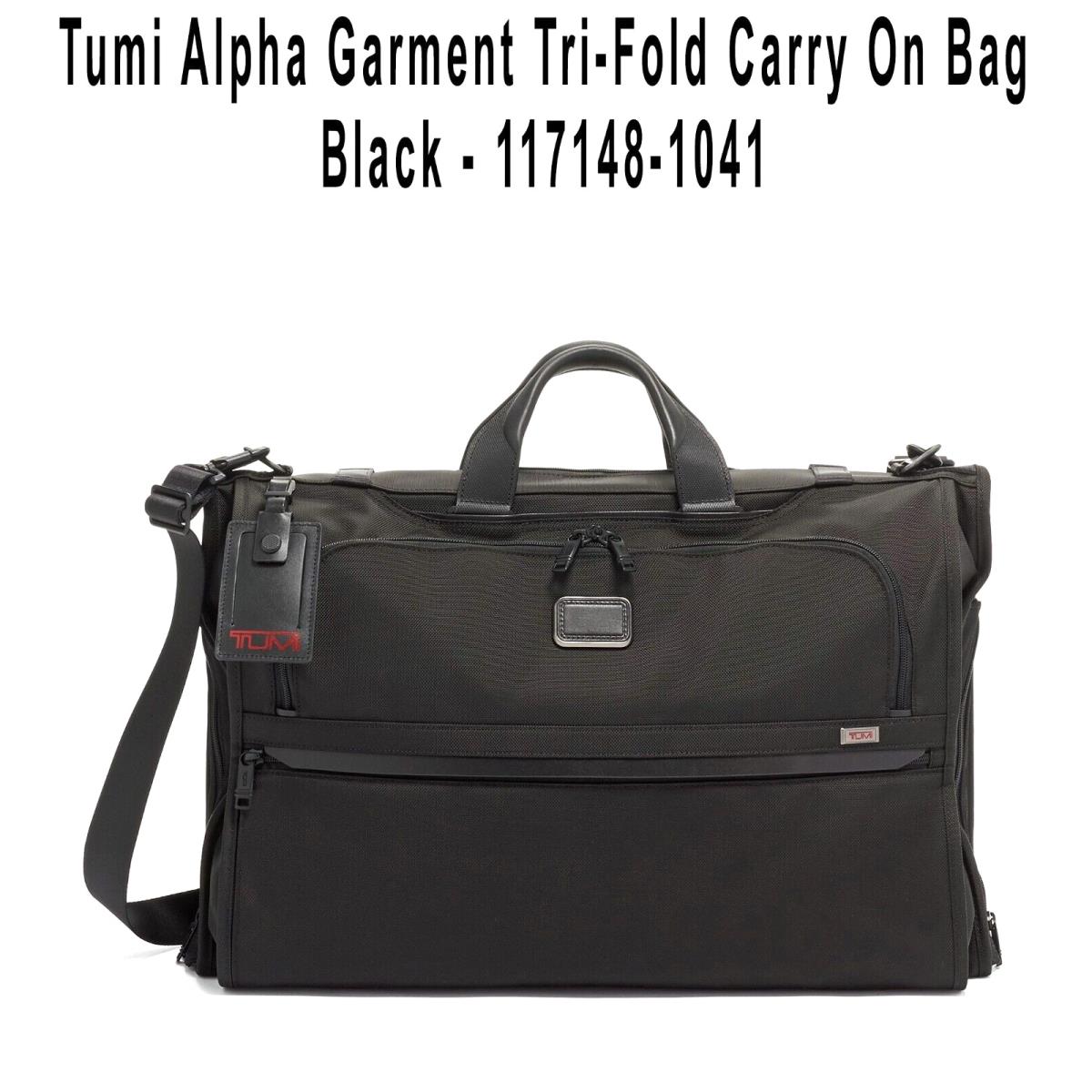 Tumi Alpha Garment Tri-fold Carry On Bag Black - 117148-1041