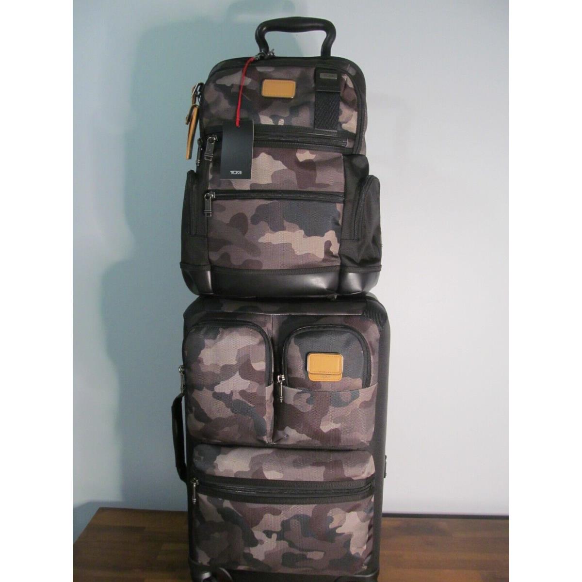 Tumi Extended Trip Set-camo Carry On Spinner Matching 15 Laptop Backpack