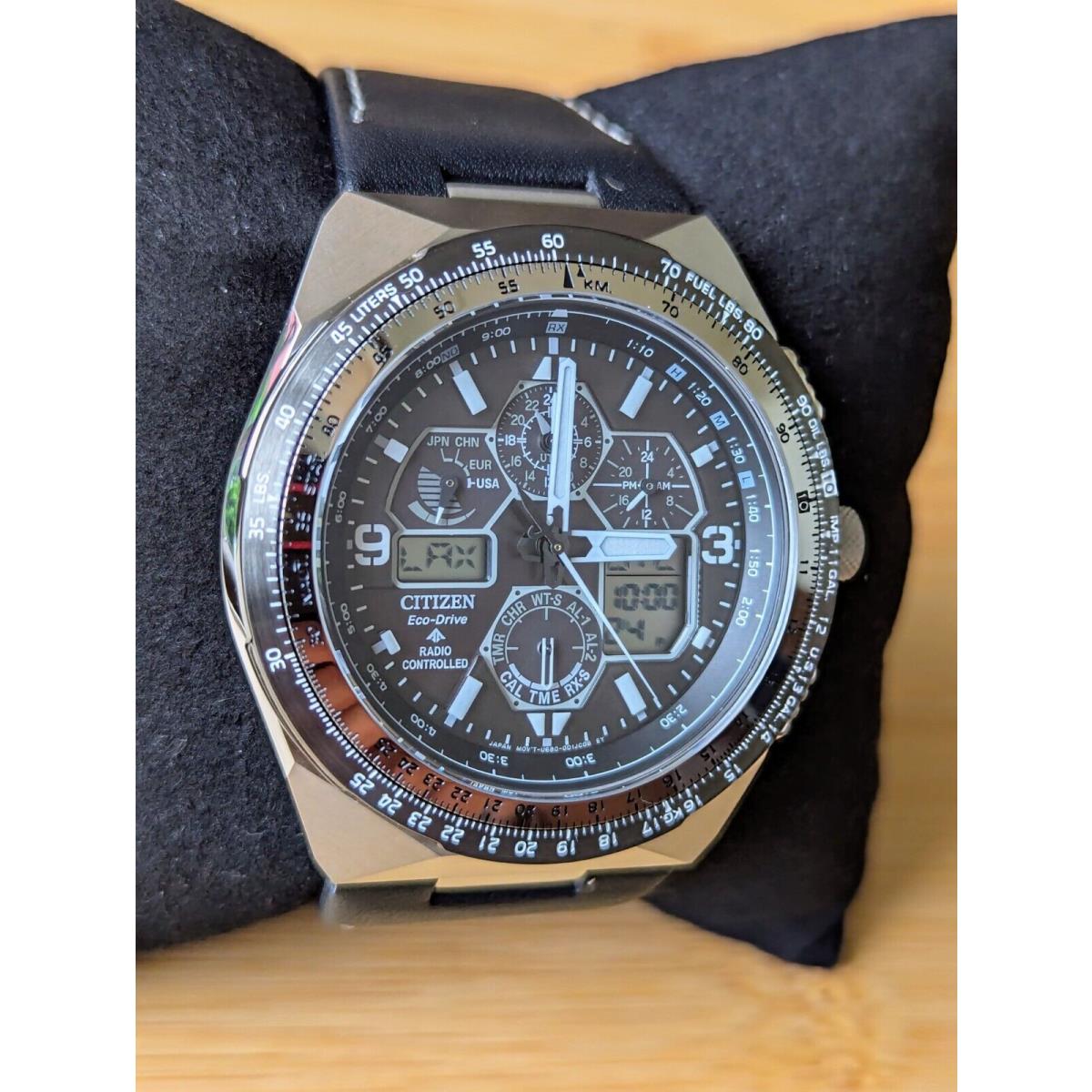 Citizen Skyhawk A-t Promaster Chronograph Gmt Black Dial Men`s Watch JY8149-05E