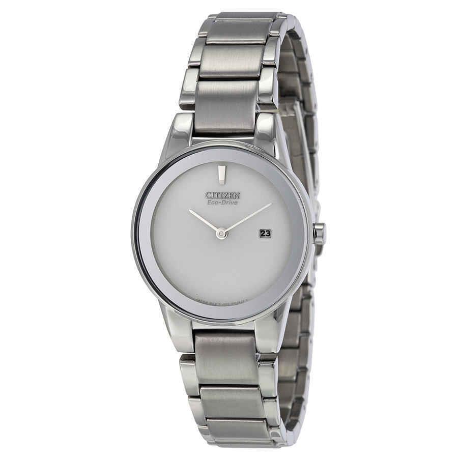 Citizen Axiom Eco-drive Silver Dial Stainless Steel Ladies Watch GA1050-51A