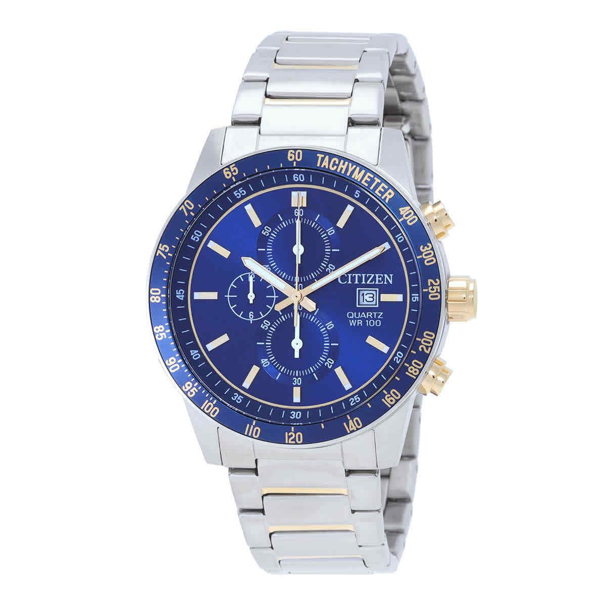 Citizen Chronograph Quartz Blue Dial Men`s Watch AN3684-59L