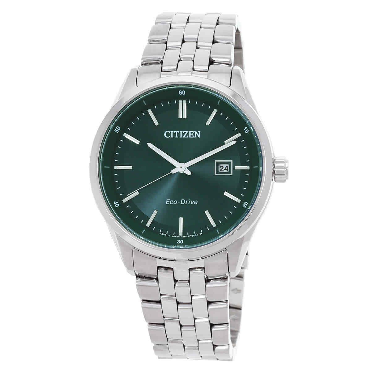 Citizen Eco-drive Green Dial Men`s Watch BM7569-89X