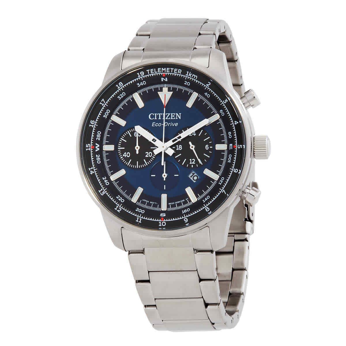 Citizen Chronograph Eco-drive Blue Dial Men`s Watch CA4500-91L