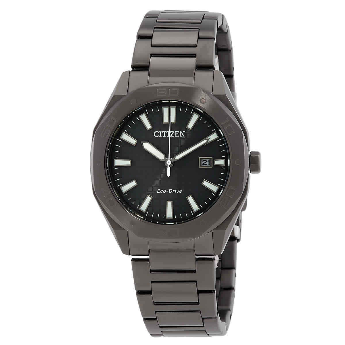 Citizen Eco-drive Black Dial Men`s Watch BM7637-81H