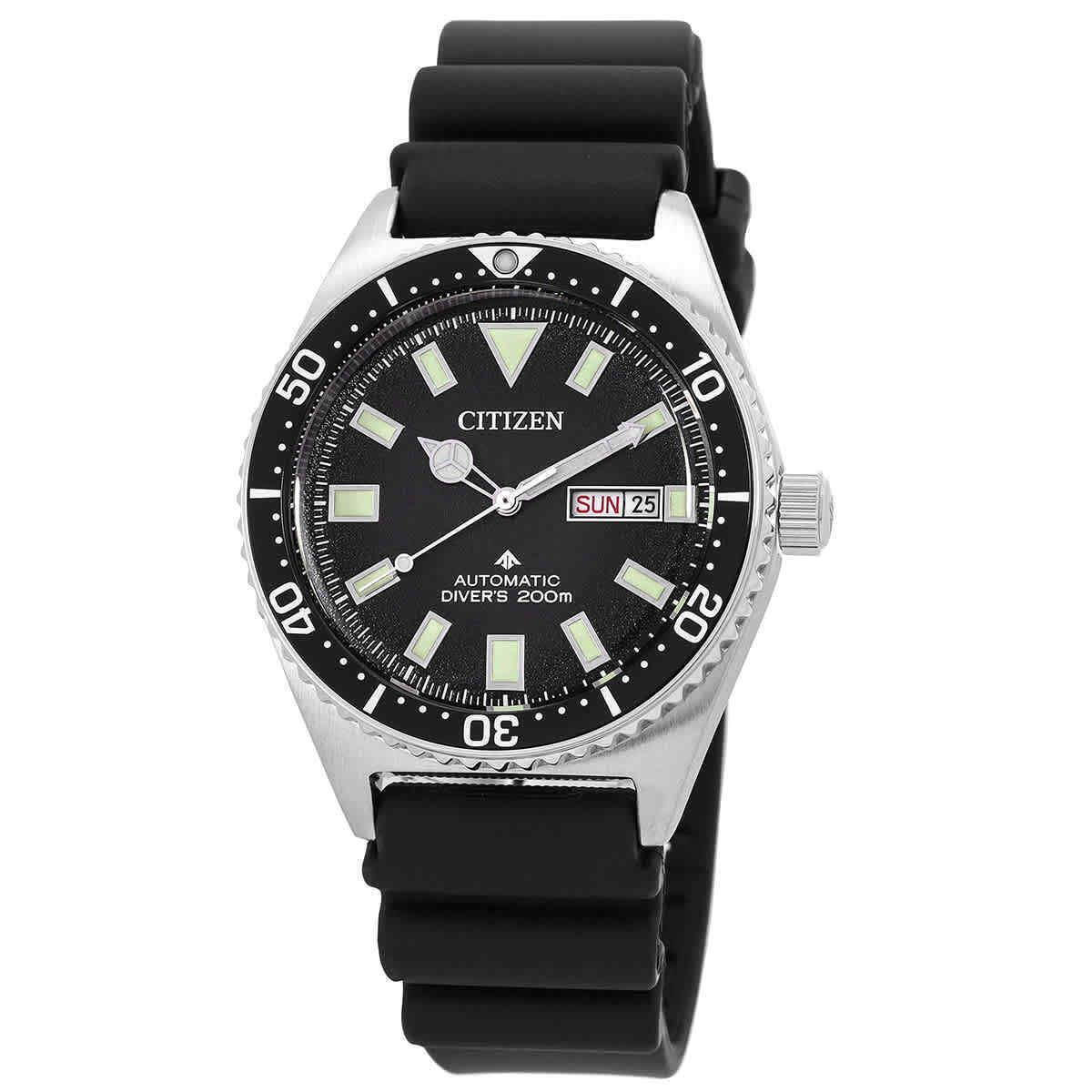 Citizen Promaster Diver Automatic Black Dial Men`s Watch NY0120-01E - Dial: Black, Band: Black, Bezel: Silver-tone