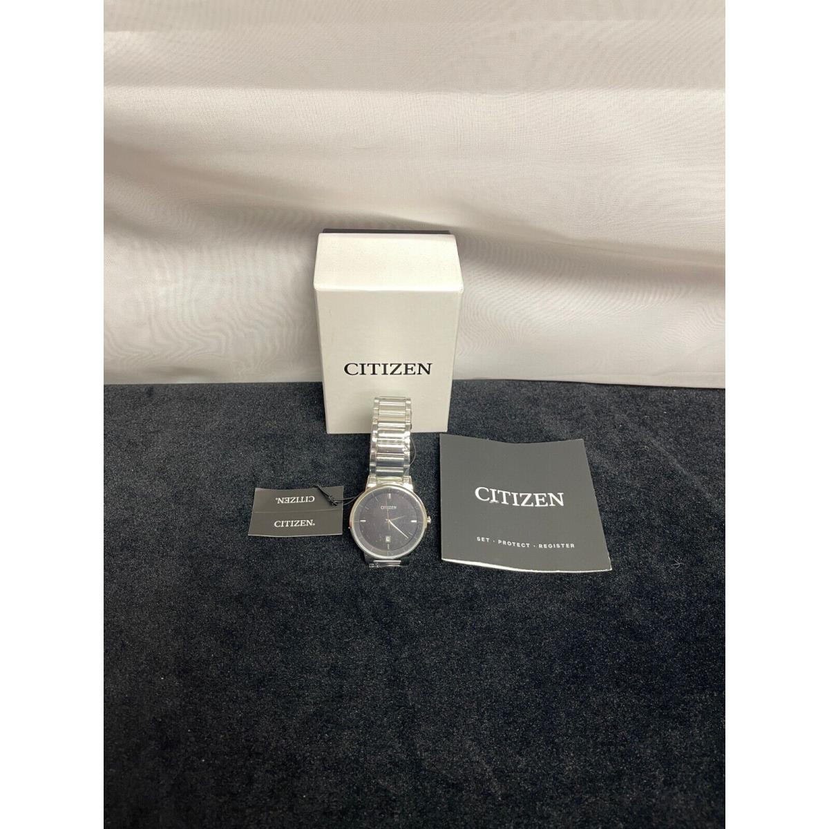 Citizen G112 S101760 Mens Silver Black Stainless Steel Analog Wristwatch