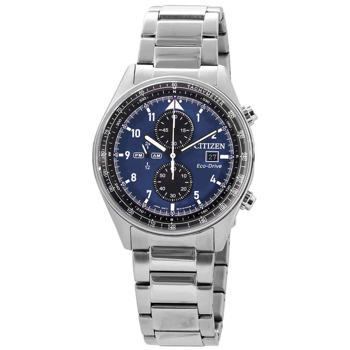 Citizen Eco-drive Chronograph Blue Dial Men`s Watch CA0770-81L