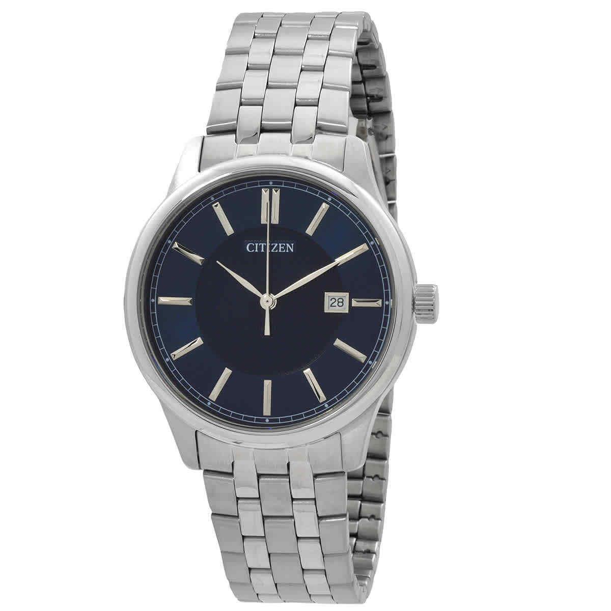 Citizen Quartz Black Dial Stainless Steel Men`s Watch BI1050-56L