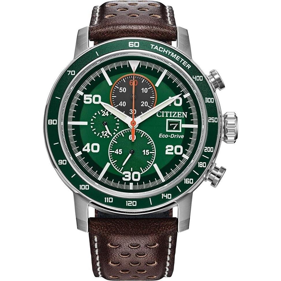 Citizen Men`s Eco-drive Weekender Brycen Chronograph Watch Expedited Ship