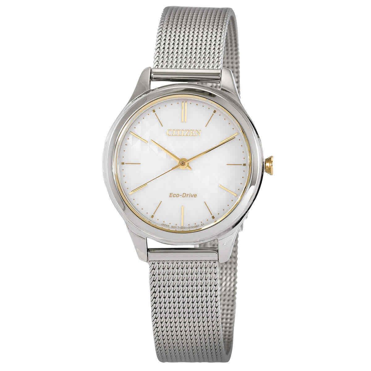 Citizen White Dial Eco-drive White Dial Ladies Watch EM0504-81A