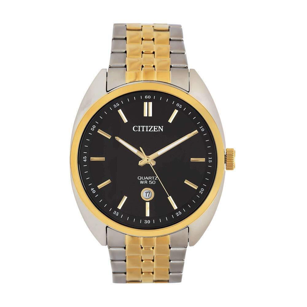 Citizen Quartz Black Dial Two-tone Men`s Watch BI5094-59E