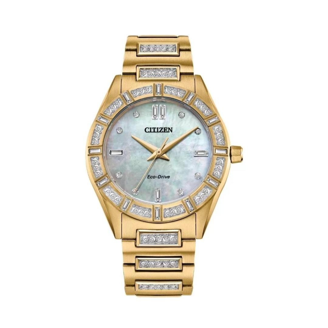 Citizen Eco-drive Women`s Gold-tone 34MM Watch EM1022-51D