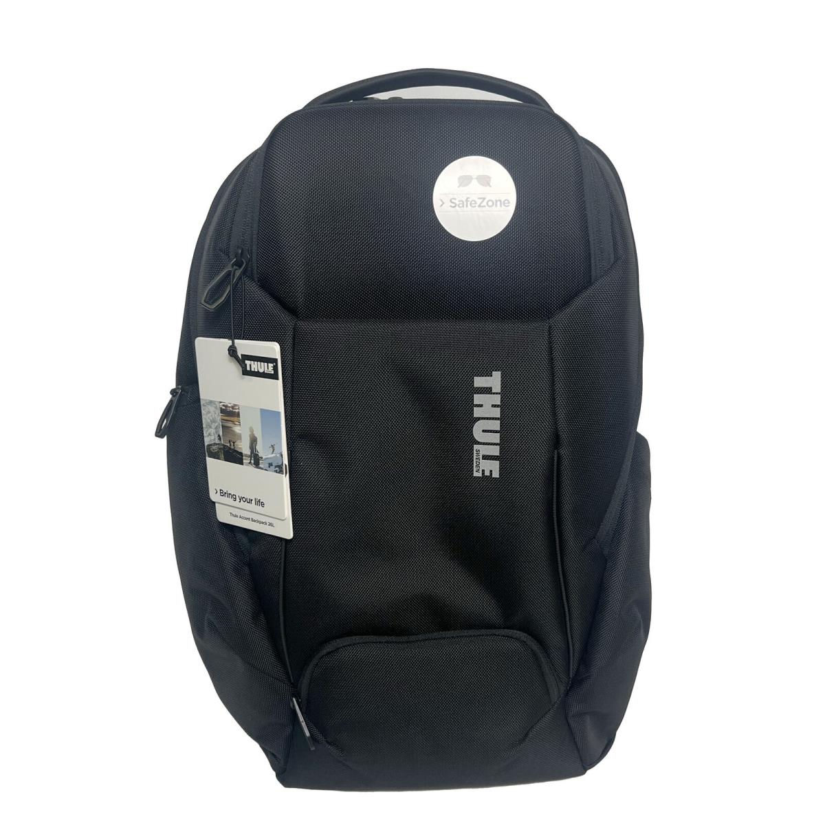 Thule Accent Eco-friendly 26L Backpack with Hidden Pockets Easy to Carry Black