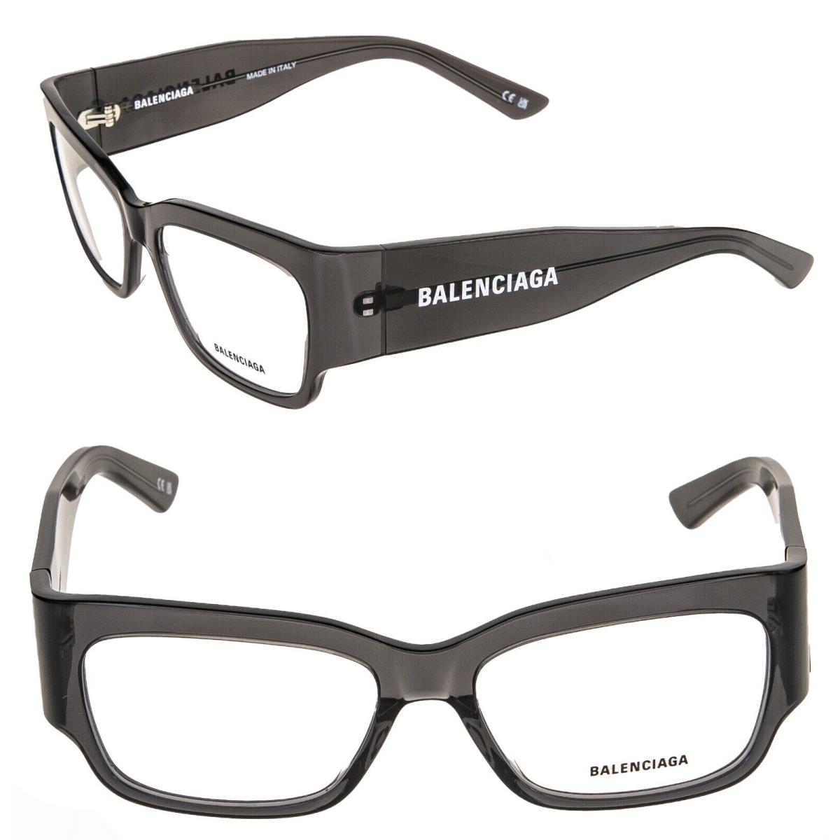 Balenciaga 0332 Gray Bold Logo Eyeglasses 54mm GG0332O Unisex Optical Frame 004