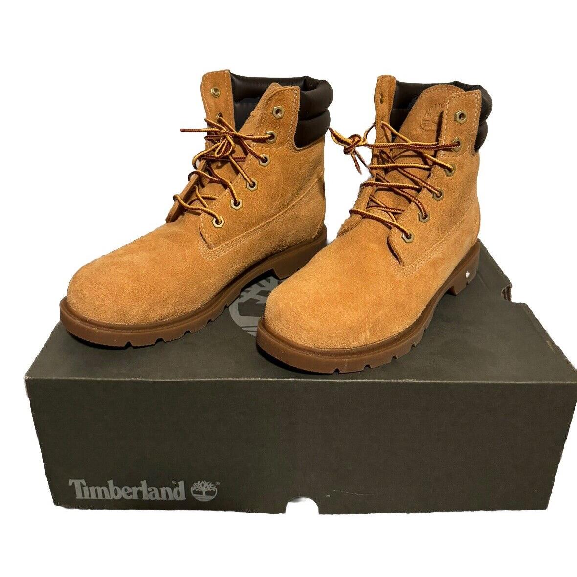 Women`s Size 7 Timberland Rhinebeck 6 Inch Padded Collar Boots Wheat