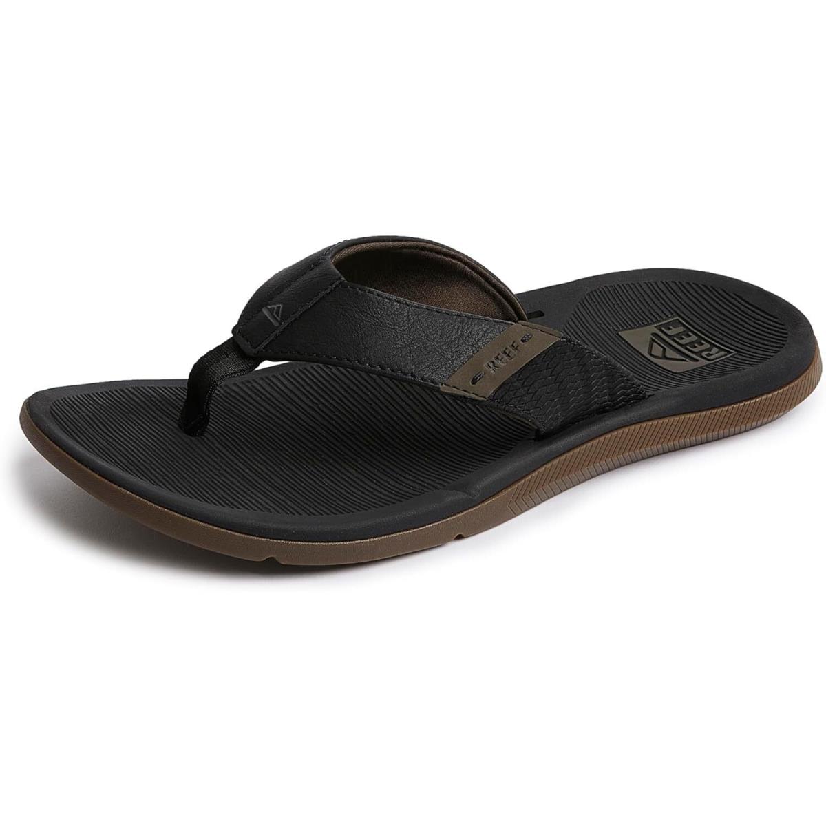 Reef Santa Ana Men`s Flip Flop Arch Support Water Friendly Non Black