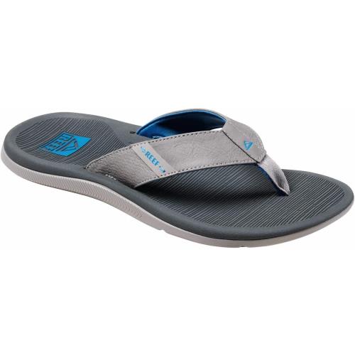 Reef Santa Ana Men`s Flip Flop Arch Support Water Friendly Non Blue/Light Grey