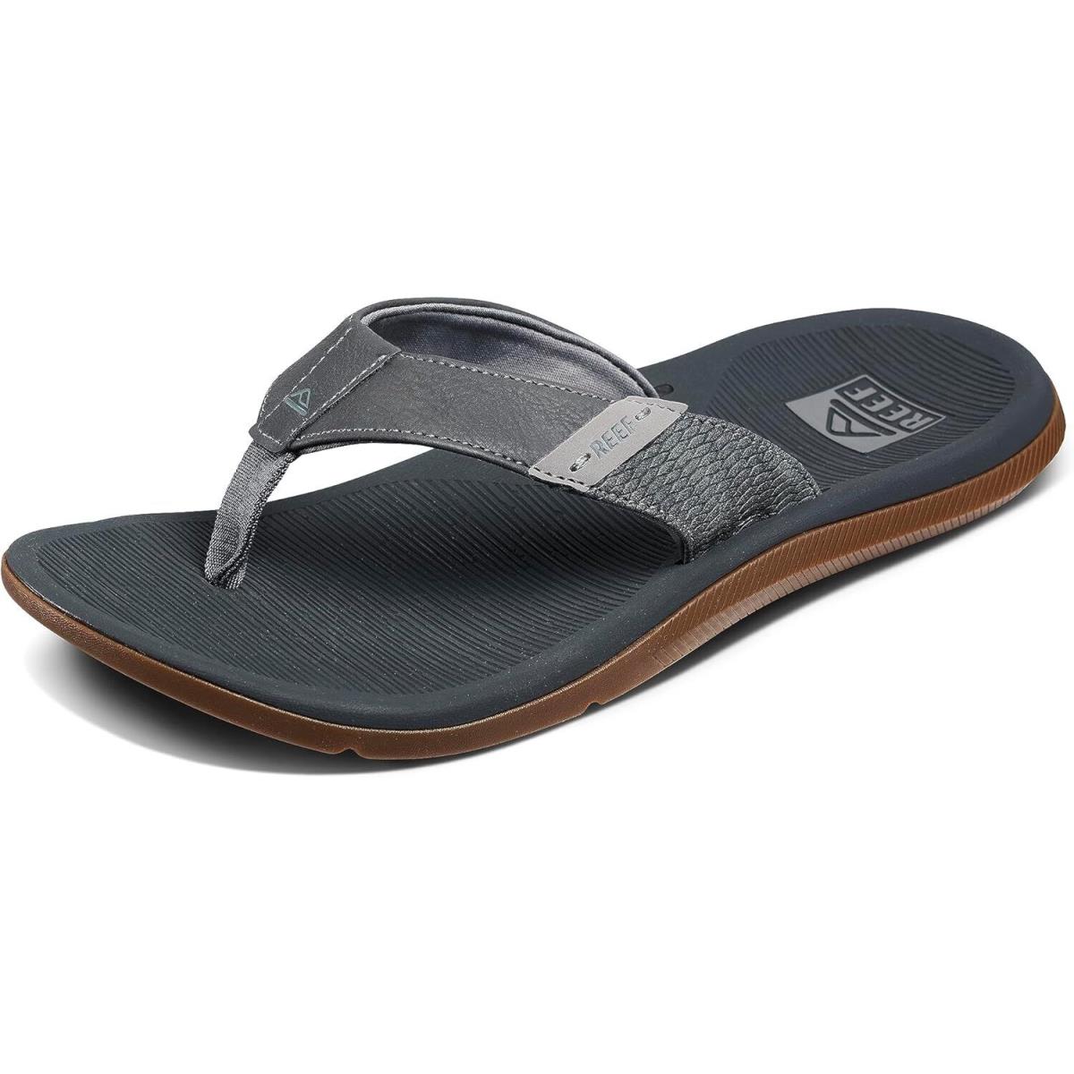 Reef Santa Ana Men`s Flip Flop Arch Support Water Friendly Non Grey