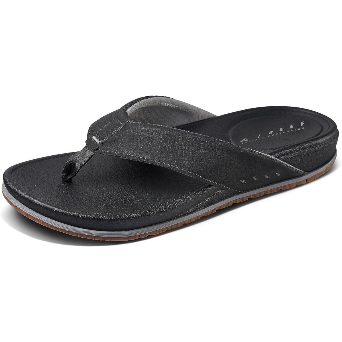 Reef Mens Cushion Bonzer Sandal Black/Gum