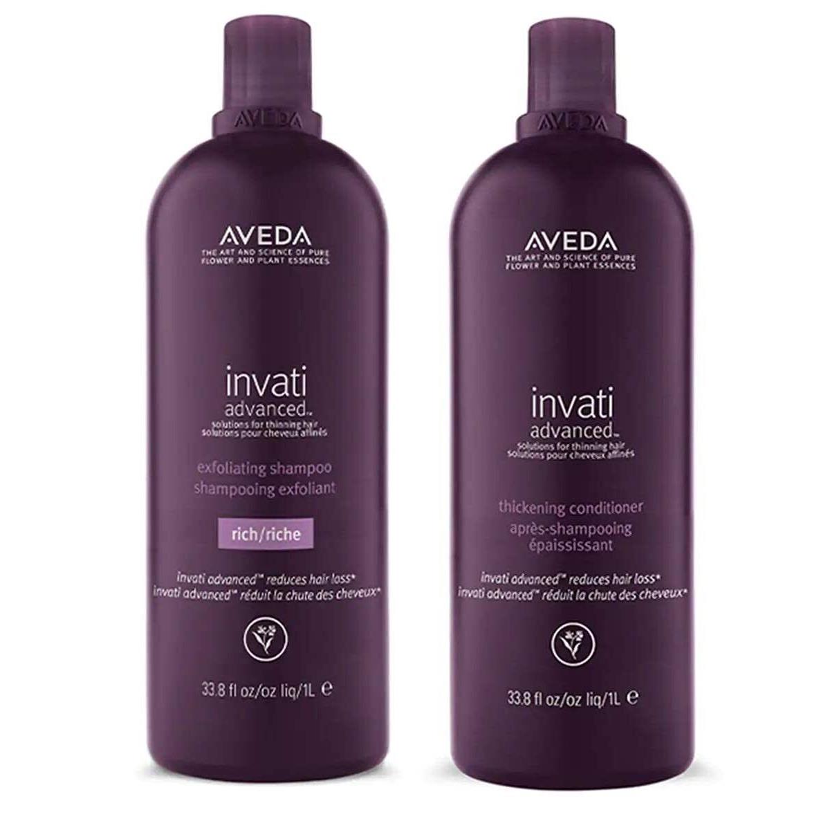 Aveda Invati Advanced Rich Exfoliating Shampoo and Thickening Conditioner