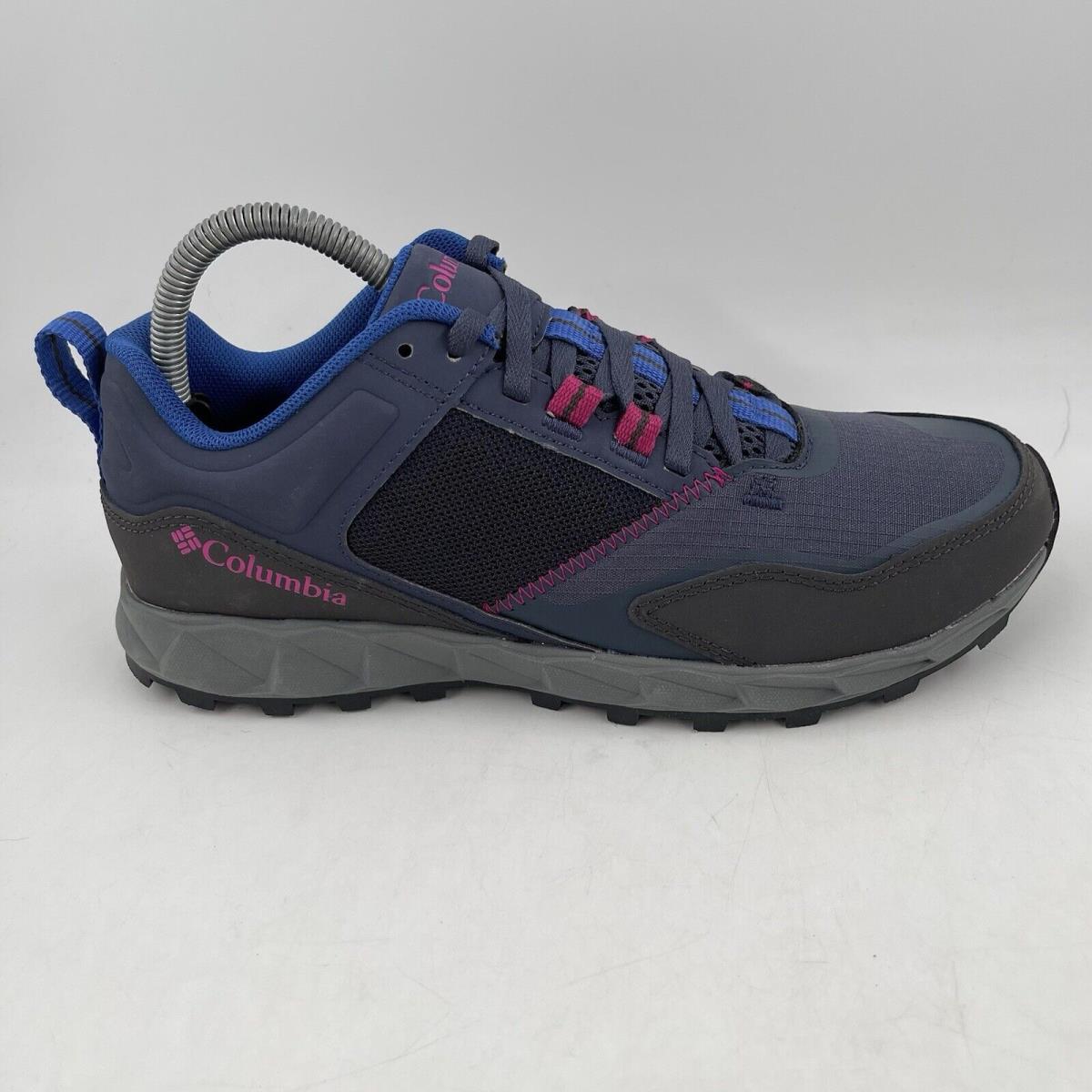 Columbia Women s Flow District Grey-blue Lace-up Hiking Shoes - Size 8.5