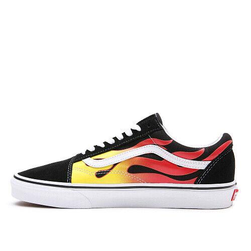 Vans Old Skool VA38G1PHN Sneakers Unisex US 11.5 Flame Black Skateboarding Shoes