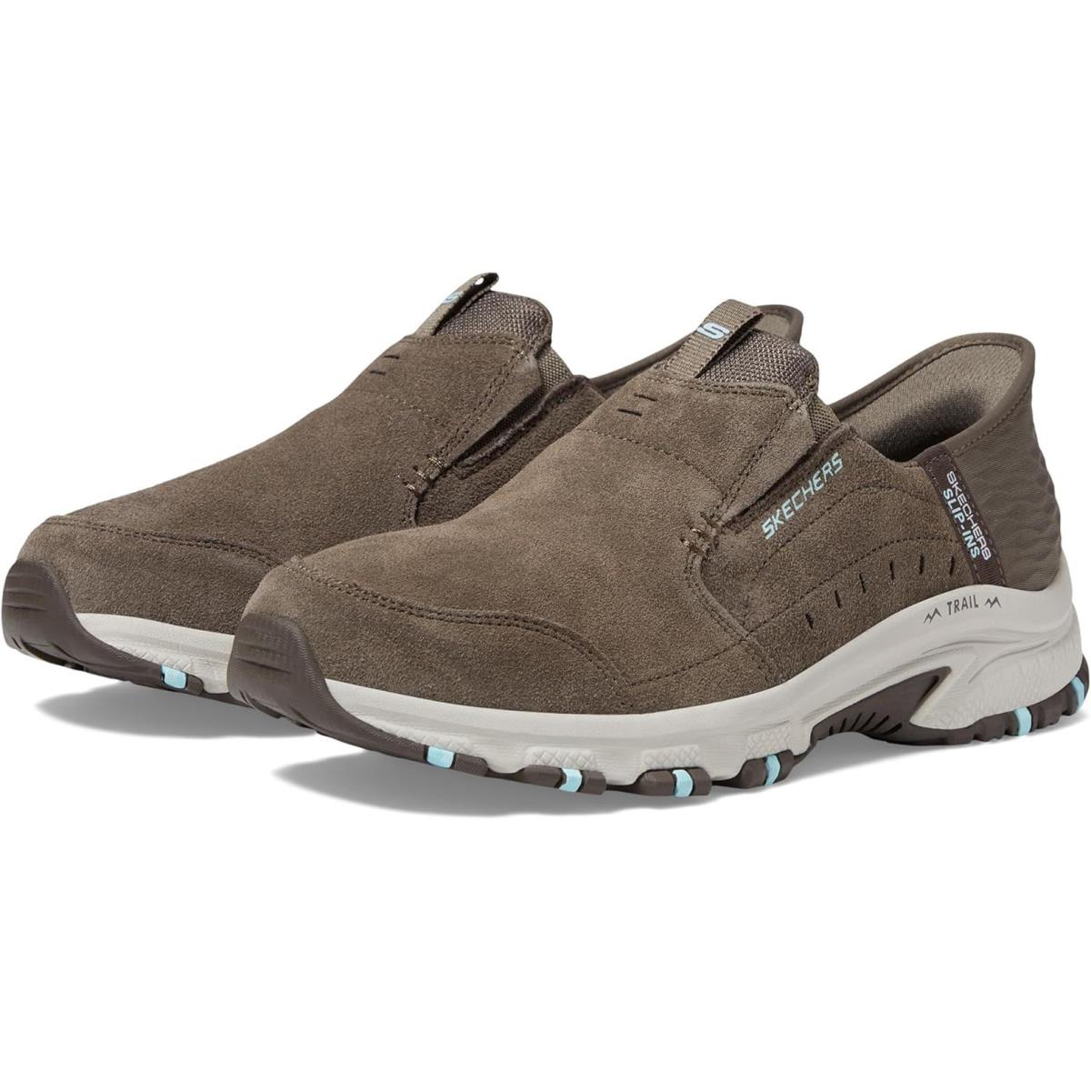 Skechers Womens Hands Free Slip Ins Hillcrest Sunapee - Dark/Taupe