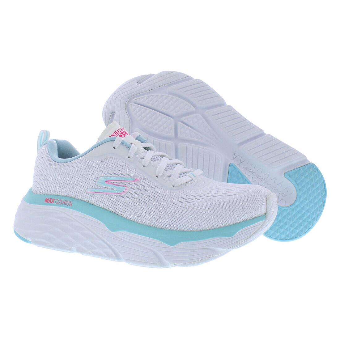 Skechers Max Cushioning Elite Ziva Womens Shoes - White/Blue/Pink, Main: White