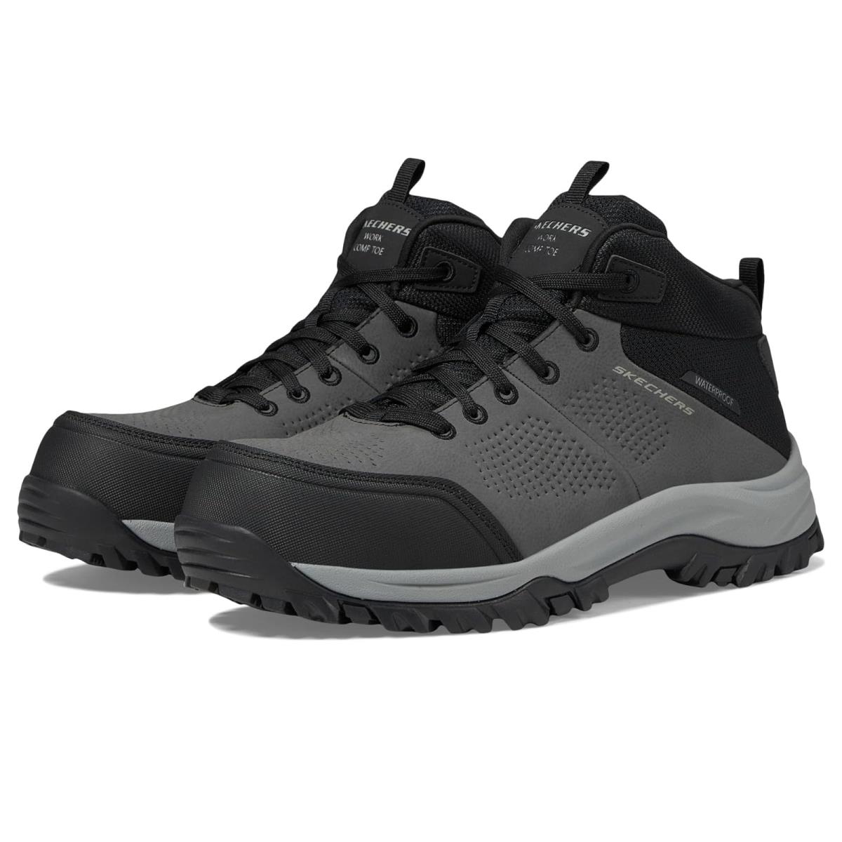 Man`s Boots Skechers Work Relment - Erett Comp Toe - Grey