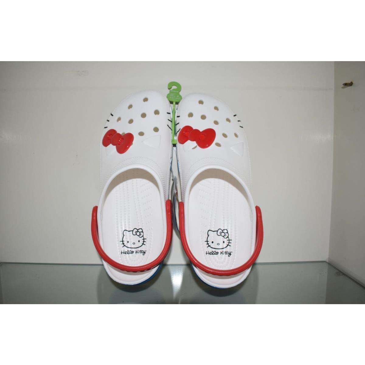 Crocs Adult Classic Hello Kitty Clog 209438-100 White/blue/red