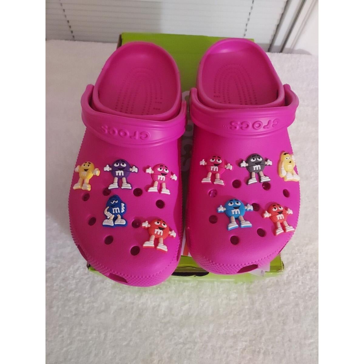 Classic Crocs Size 10 Women`s M M`s Treats Pink Juice Clogs